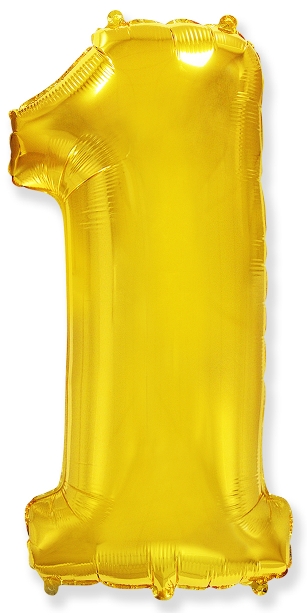 Шар (40""/102 см) Цифра, 1, Золото, 1 шт. Г75