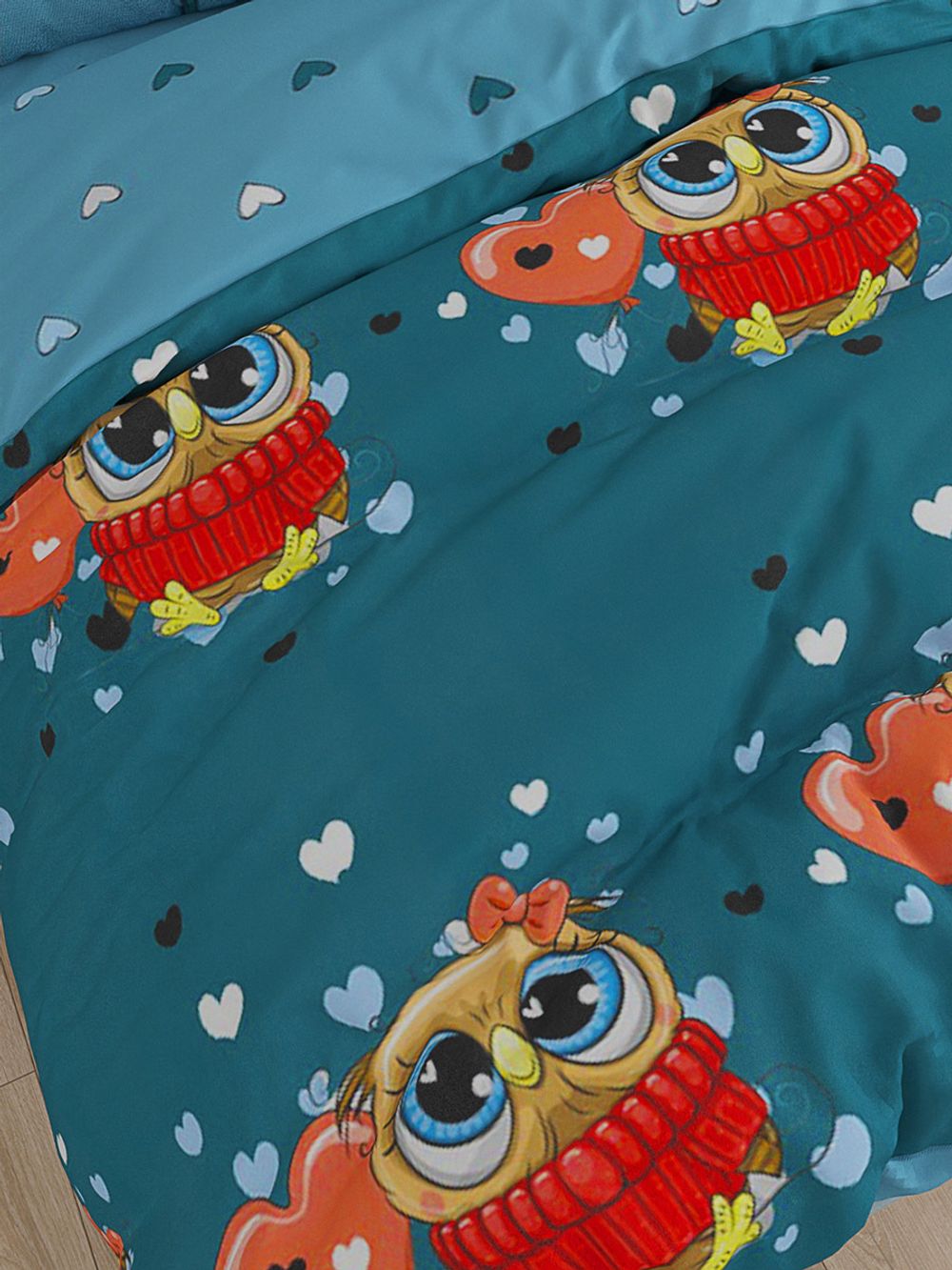 Пододеяльник поплин Сказка "Джули/Джули (компаньон)" 1,5-спальный на молнии 145x215 см