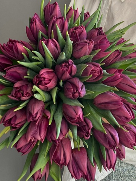 Букет пионовидных тюльпанов
