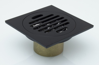 Трап прямой 10 х 10  (ЧЕРНЫЙ)  GANZER  (60/1шт)