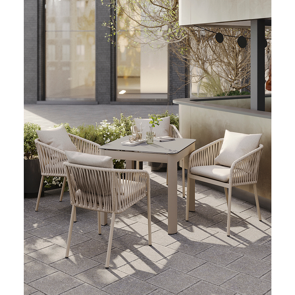 Стол обеденный Bergenson Bjorn Leif, 80х80 см, серо-бежевый