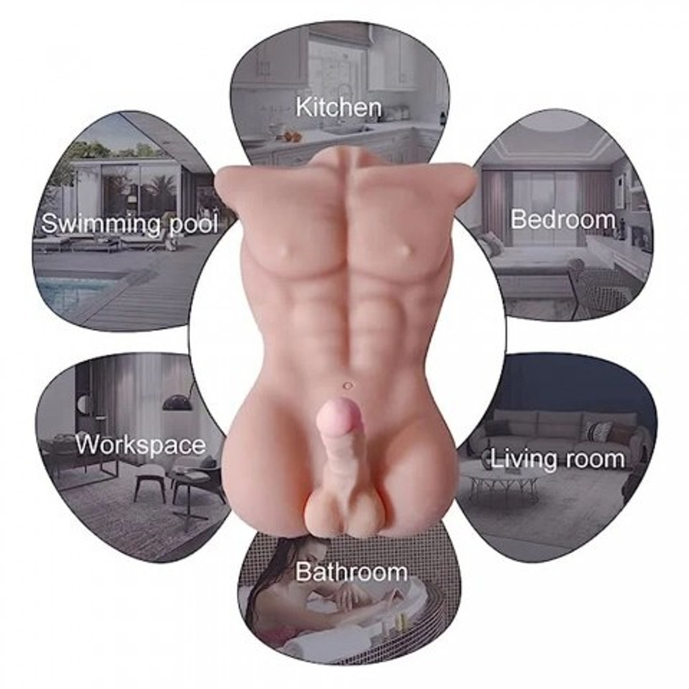 Спортивное мужское тело с фаллоимитатором (8,5 кг.)