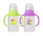 Бутылочка 140мл, с ручками, ПП, силикон,со средним потоком, 4+