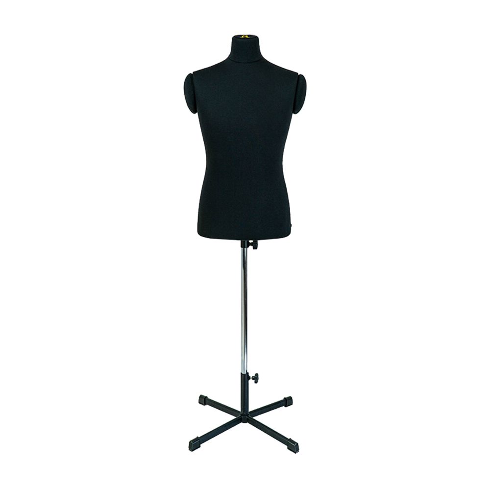 Манекен портновский мужской Генри, комплект Стандарт, цвет черный, размер S, в комплекте подставка «Звезда» и магнит-трафарет