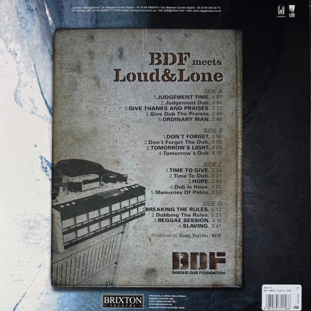 Basque Dub Foundation Meets Loud & Lone ‎– BDF Meets Loud&Lone 2LP (Испания 2002г.)