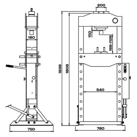 Цена на KraftWell (KRWPR30F) Пресс 30 т. с ручным и ножным приводом