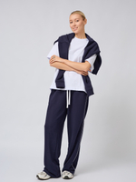 Штаны широкие с кантом из футера