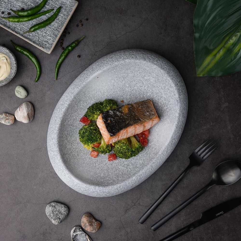 Блюдо овальное 26*20 см h6 см 300 мл Stone Untouched Taiga P.L. Proff Cuisine [1]