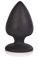 Анальная пробка из силикона Silicone Plump Plug - 9,9 см. (Цвет: черный)