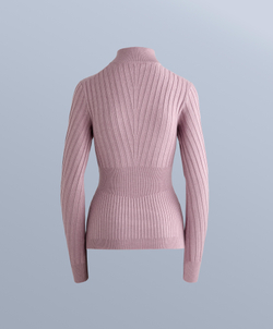 Oysho Термофутболка в рубчик, фиолетово-розовый