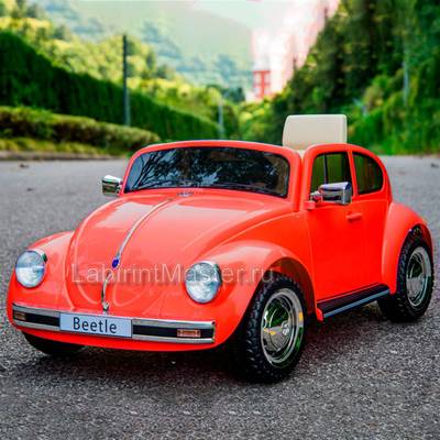 Детский электромобиль "Volkswagen Beetle" JE1818 6V, красный