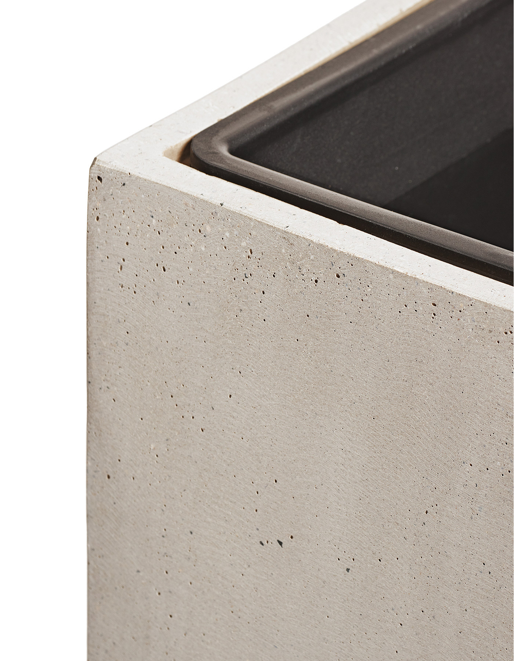 Кашпо TREEZ Effectory Beton Куб Белый песок (без тех. горшка) 60х60х60 см 41.3317-02-005-BE-60