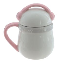 GAEM Кружка с крышкой "Снеговик меломан", 400 мл, L12,5 W9 H14 см