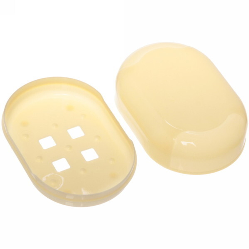 Набор банный дорожный 4шт «Traveler - Ромашки», (мочалка, футляр 2шт, расческа), 20*15,5*8,5, желтый