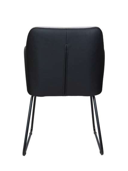 Кресло офисное Норден / Браво / Bravo / серая ткань / черная экокожа