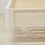 Кровать 200х200 Калантея, двуспальная, деревянная из массива сосны, белый