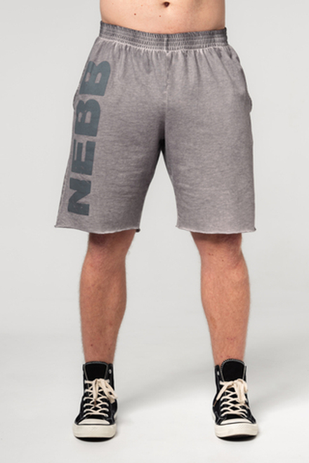 Шорты WASHED-OFF GYM SWEATSHORTS NO BS 367 Светло-Серый