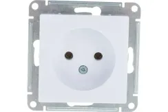 Розетка Systeme Electric ATLASDESIGN без заземления белая 35962