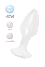 Белая акриловая анальная втулка - 9,5 см. (Цвет: белый)