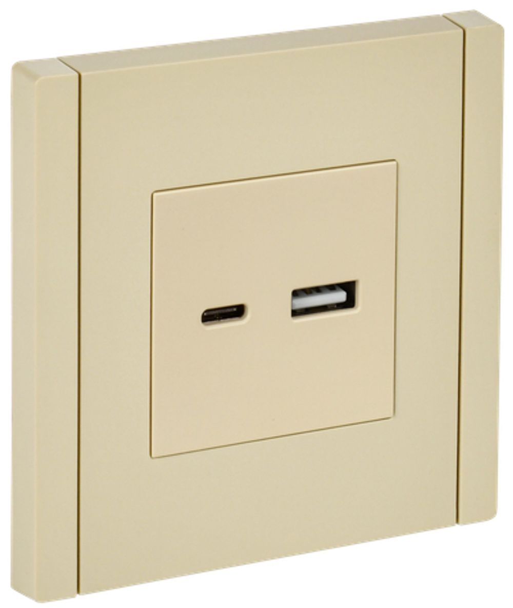 FORTE&PIANO Розетка USB A+C 3,1А FP450 ваниль IEK