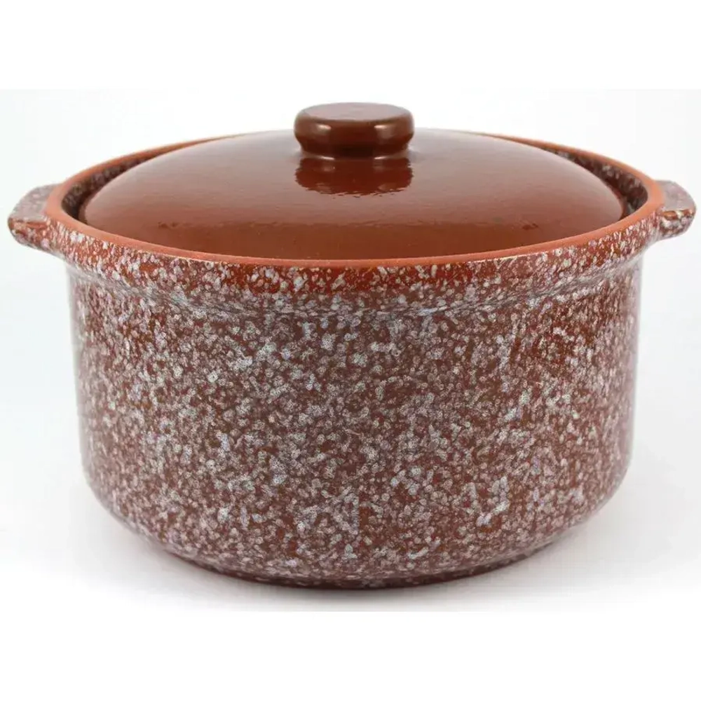 Горшок- сотейник 0,8л (мрамор коричневый)1ГС3мк-5