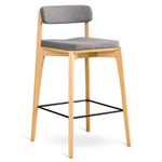 Стул полубарный aska, рогожка, ясень/серый