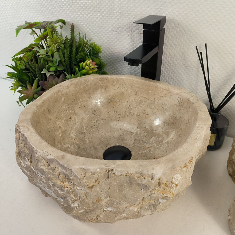 Раковина из мрамора Erozy Cream EM-65574 35*35*15 0869