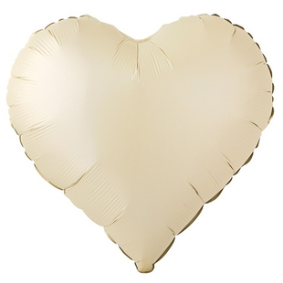Сердце 18" крем сатин Gr