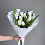 Букет из 11 белых тюльпанов