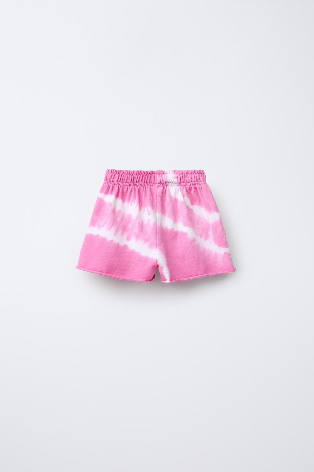 ZARA ШОРТЫ С ПРИНТОМ ТАЙ-ДАЙ, ЦВЕТ ФУКСИИ