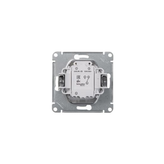 Переключатель проходной 1-кл. СП Glossa 10А IP20 (сх. 6а) 10AX с подсветкой механизм бел. SE GSL000163