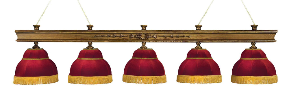 Лампа "Премьер" 5 плафонов - ясень