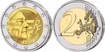 2 евро 2022 года Жак Ширак Франция