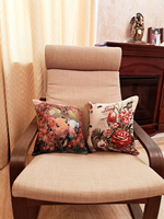 Декоративный гобеленовый чехол для интерьерной подушки Пёстрый Пиги 38*38