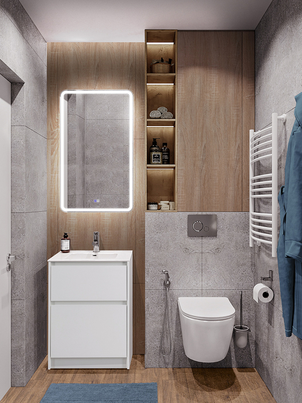Тумба под раковину BelBagno Kraft 60 KRAFT-600-2C-PIA-BO Bianco Opaco