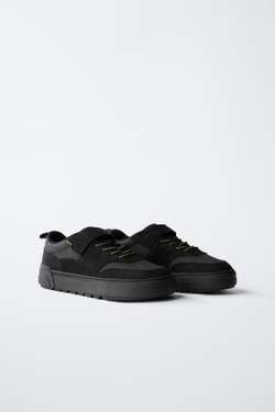 ZARA ОБЪЕМНЫЕ КЕДЫ, ЧЕРНЫЙ