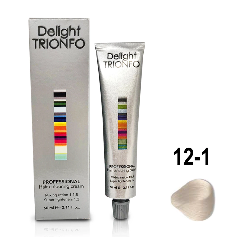 12-1 крем-краска стойкая для волос, специальный блондин сандре / Delight TRIONFO 60 мл
