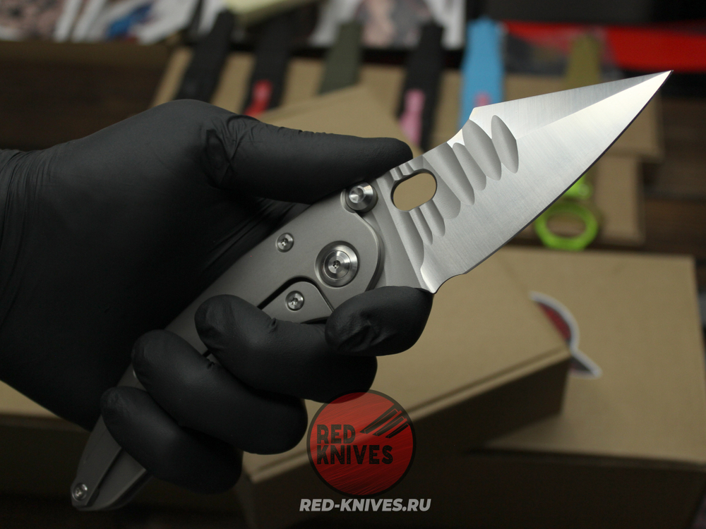 Нож Borka Blades Custom STITCH - рукоять титан, сухарь, ограниччитель