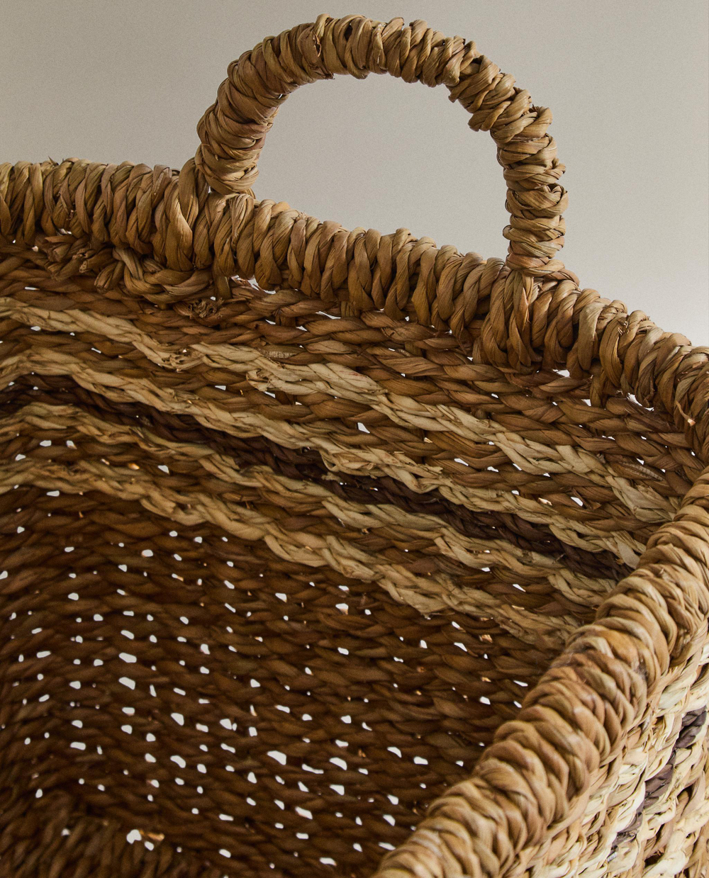 Zara Home Корзина из морской травы, цвет коричневый, 40 см · 6190/049