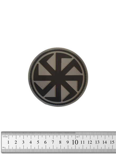 Шеврон Коловрат PVC. Чёрный на сером