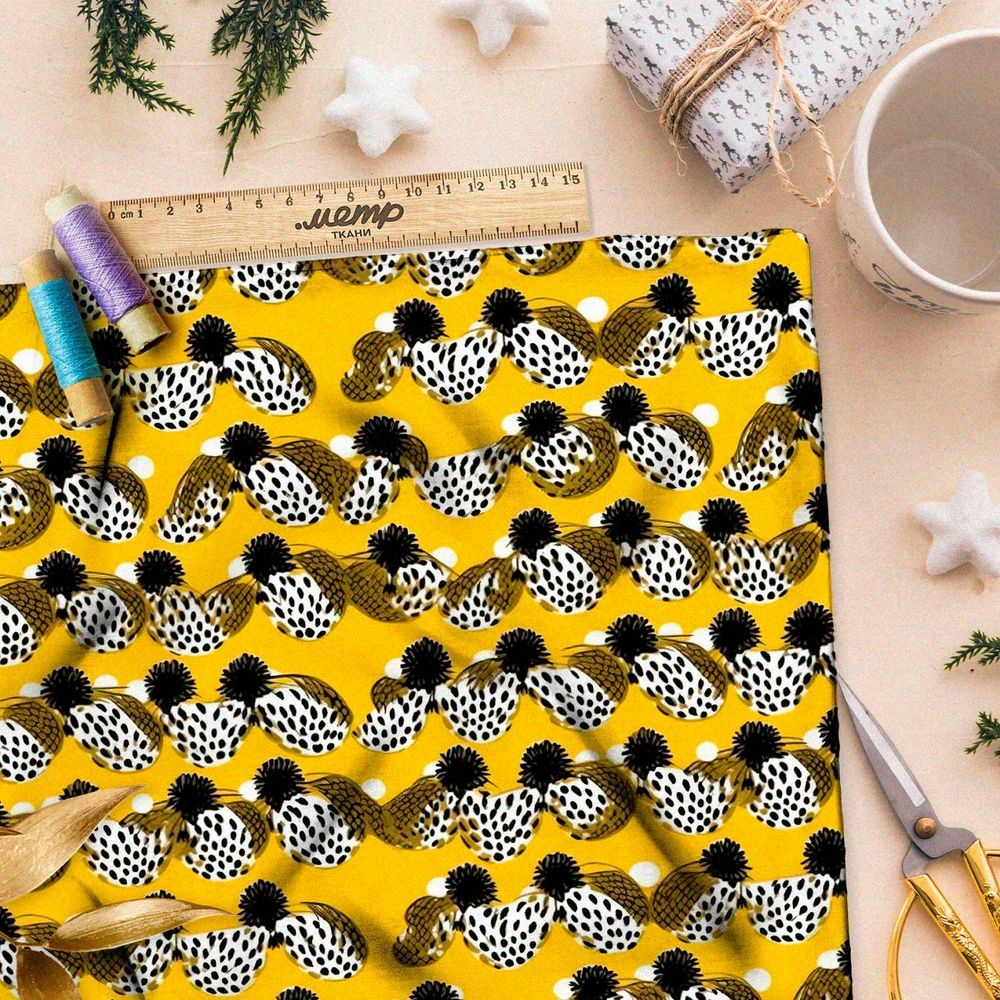 Ткань Барби золотистые каскады мыслей