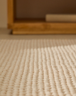 Ковер Mascarell из хлопка и полиэстера белого цвета 160 x 230 см