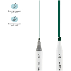 Набор двусторонних маркеров для скетчинга 6 цв., основные цвета, корпус трехгранный, пулевид./клиновид.наконечники, ПВХ-бокс, MESHU