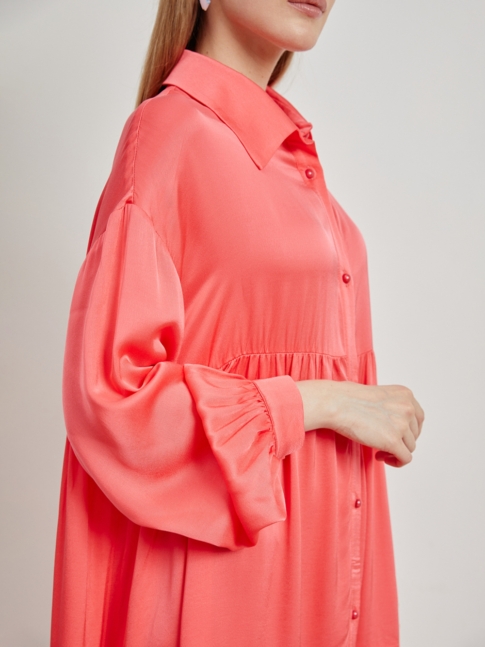 Платье Pearl Silk Coral