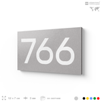 Номер на дверь 766, табличка на дверь для офиса, квартиры, кабинета, аудитории, склада, серая 120х70 мм, Айдентика Технолоджи