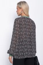 Блуза Шафран (черная/мелкие цветы) Б10796 LT Collection