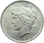 США 1 dollar (доллар) 1922 Peace Dollar (мирный доллар) AU