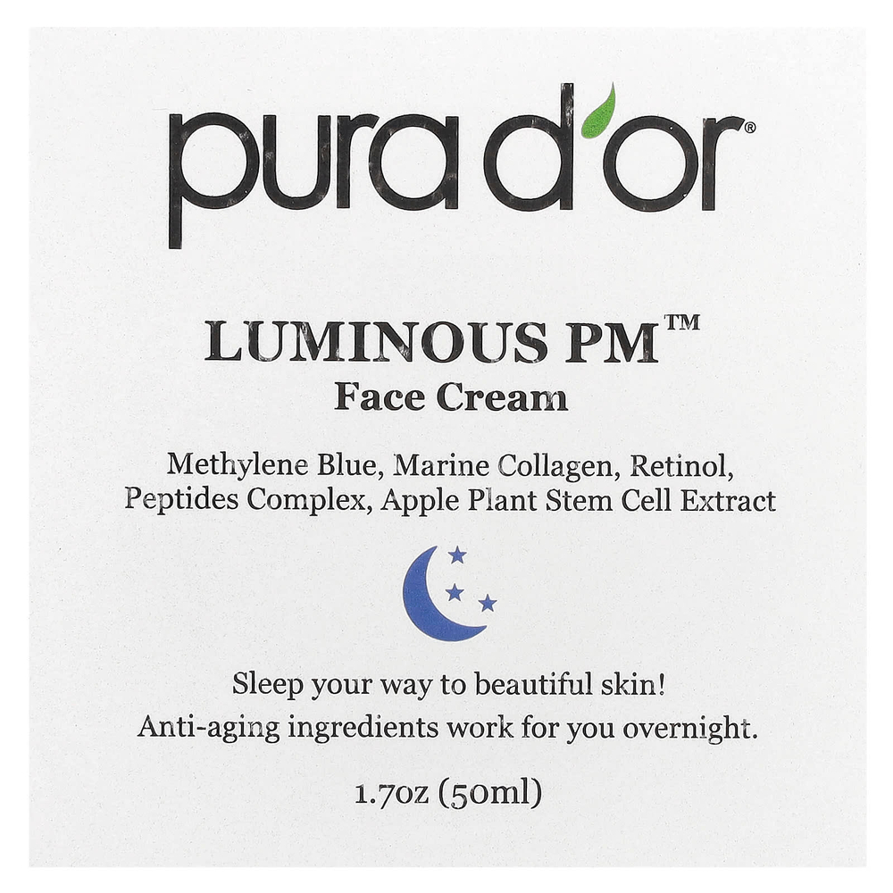 Pura D'or, Крем для лица Luminous PM ™, 50 мл (1,7 унции)