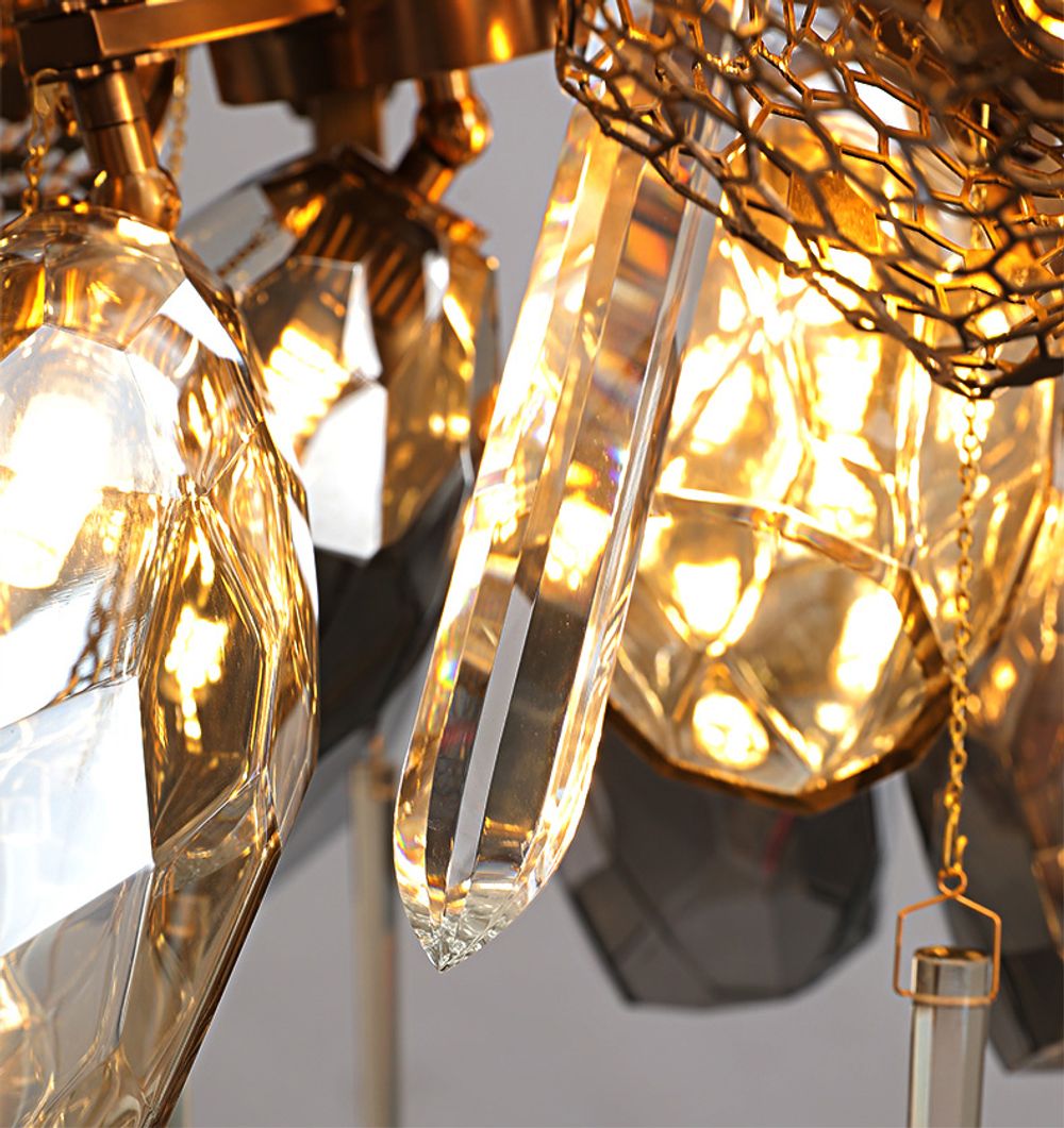 Люстра 8898P/BM gold/smoky