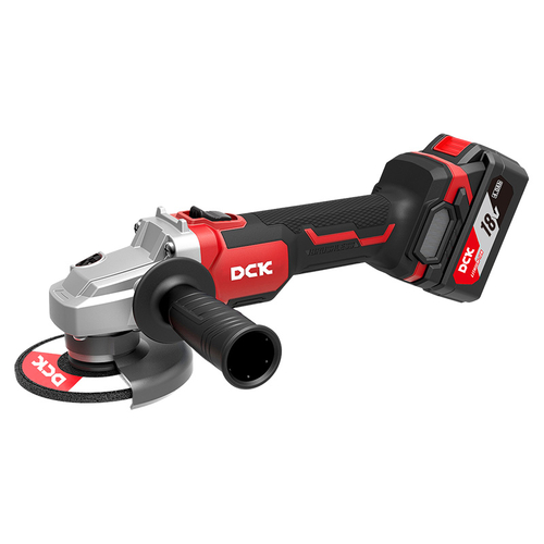 DCK (KDSM03-125(TYPE FK)) Машина шлифовальная угловая аккумуляторная бесщеточная, 18В, 125мм, 2*5А/ч, кейс